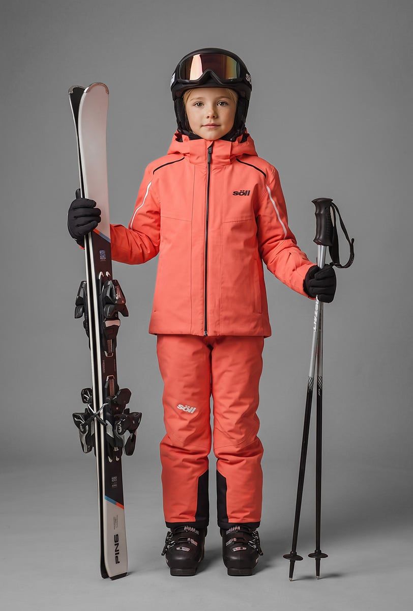 Jaqueta d’esquí infantil Söll RASCH Coral – amb esquís - 4