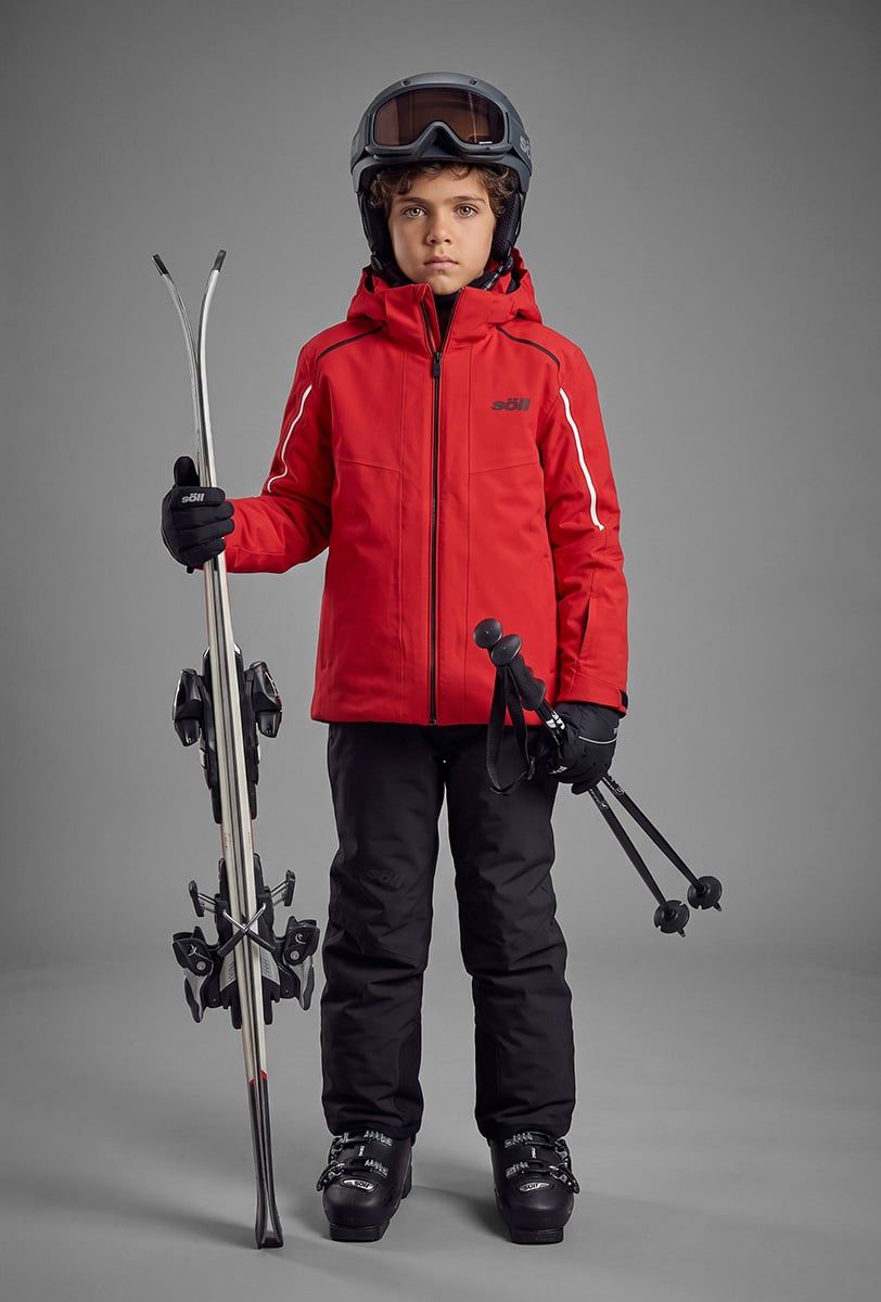 Jaqueta d’esquí infantil Söll RASCH Red – amb esquís - 2