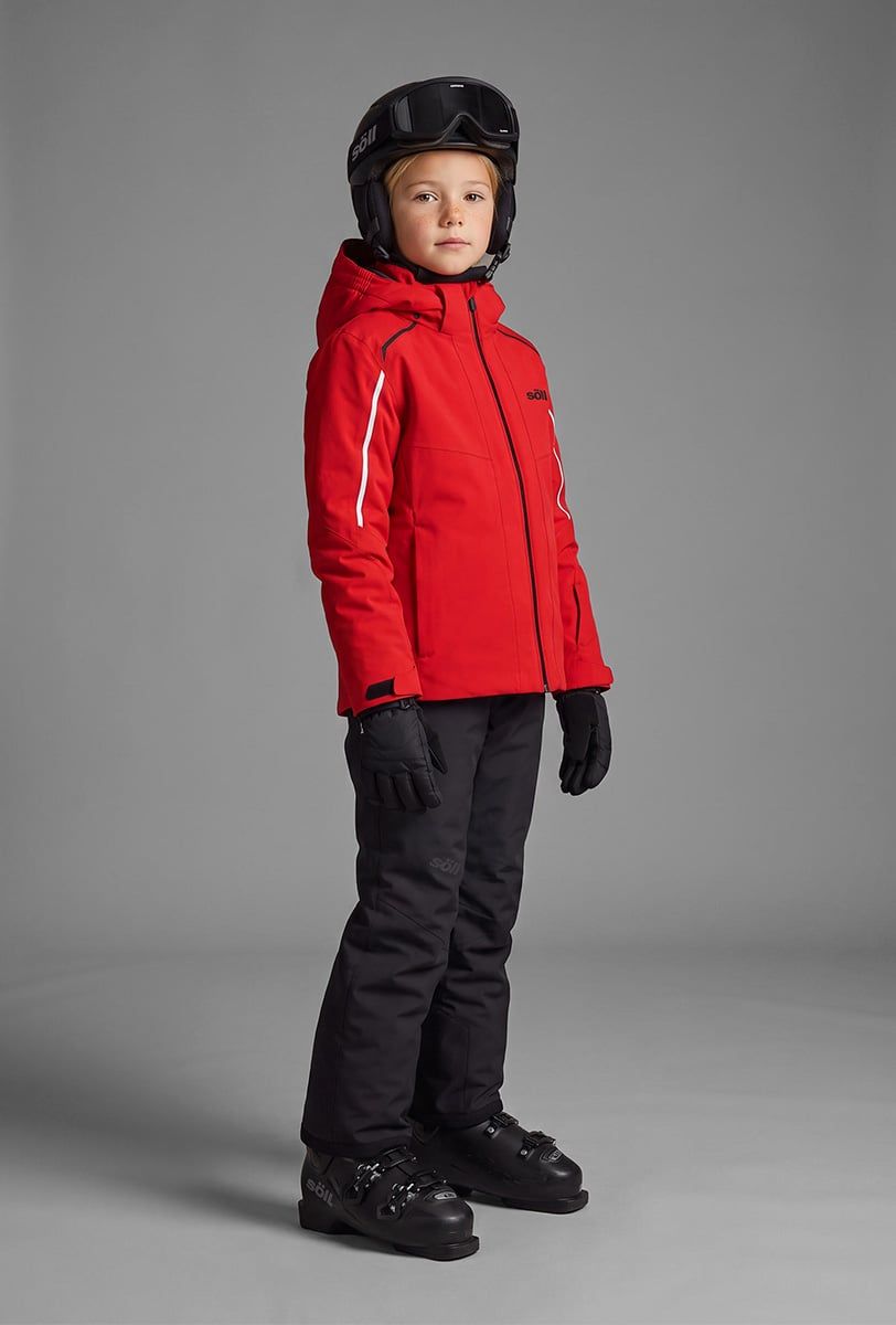 Jaqueta d’esquí infantil Söll RASCH Red – vista frontal - 3
