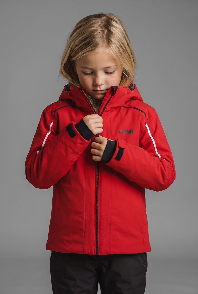 Jaqueta d’esquí infantil Söll RASCH Red – primer pla - 5