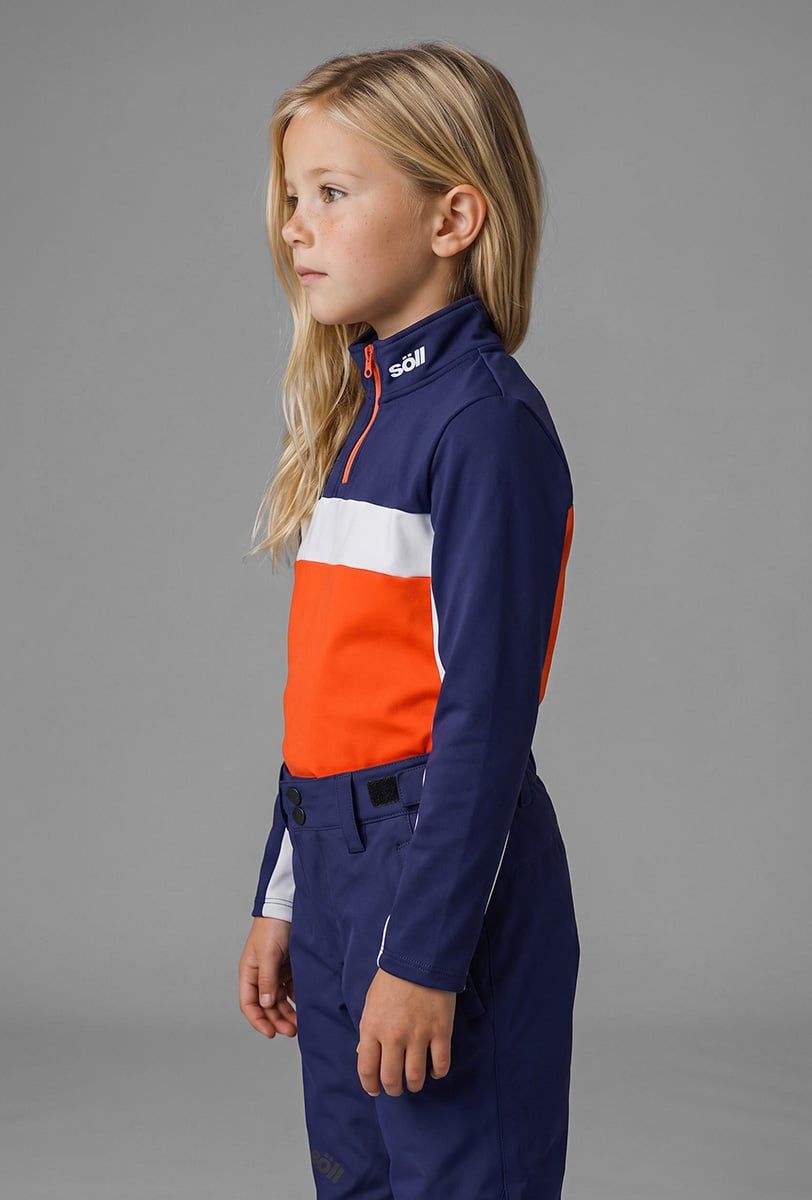 Folre polar esquí infantil Söll BORMIO Orange – vista lateral - 2