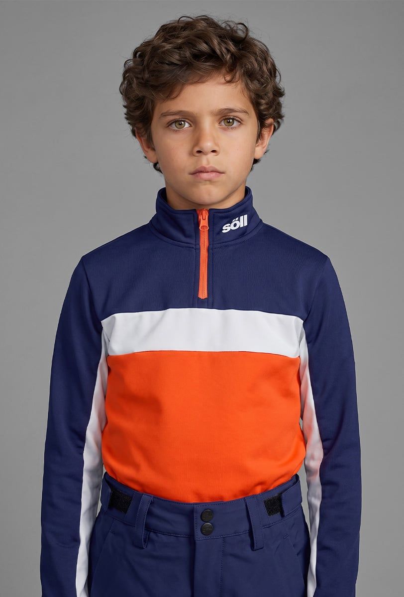 Folre polar esquí infantil Söll BORMIO Orange – primer pla - 3