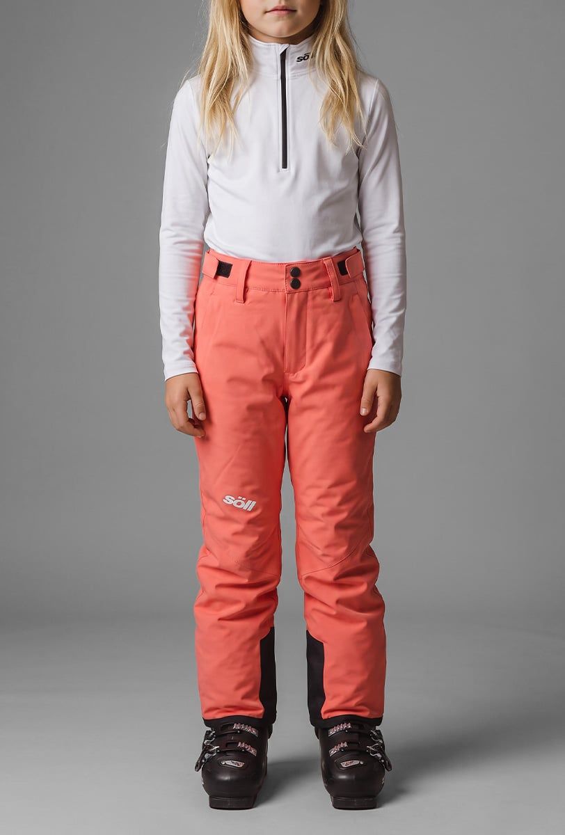 Pantalons d’esquí infantils Söll AGILE Coral – detall - 2