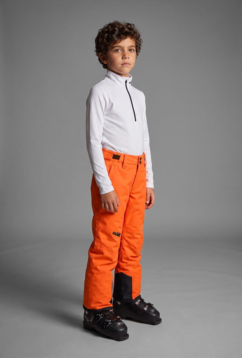 Pantalons d’esquí infantils Söll AGILE Orange – vista frontal - 3